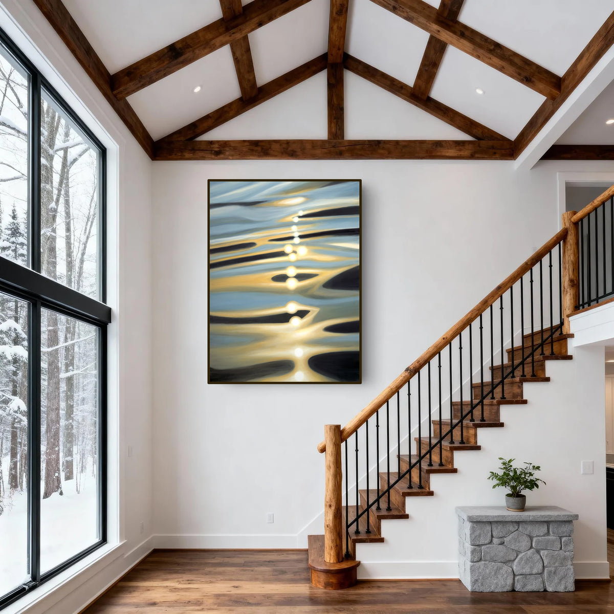 Original Painting from the Stillwater Series, 'Glitter Line'