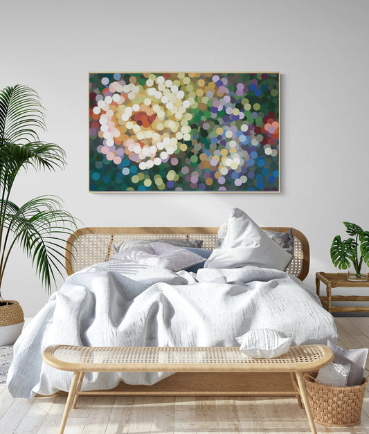 Original painting from the bloom series, 'Romans 8:25'