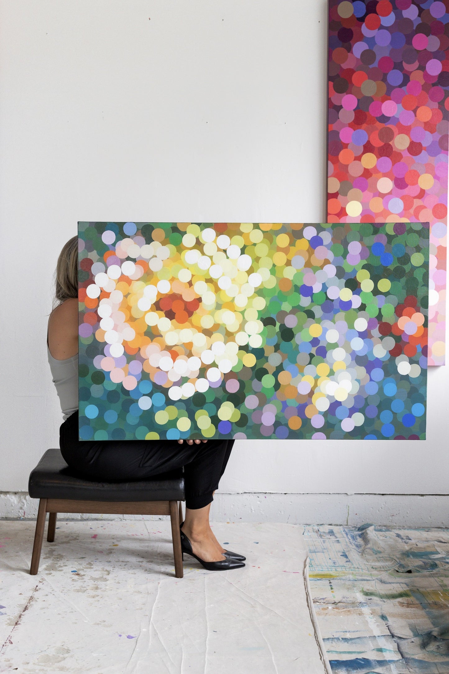 Original painting from the bloom series, 'Romans 8:25'