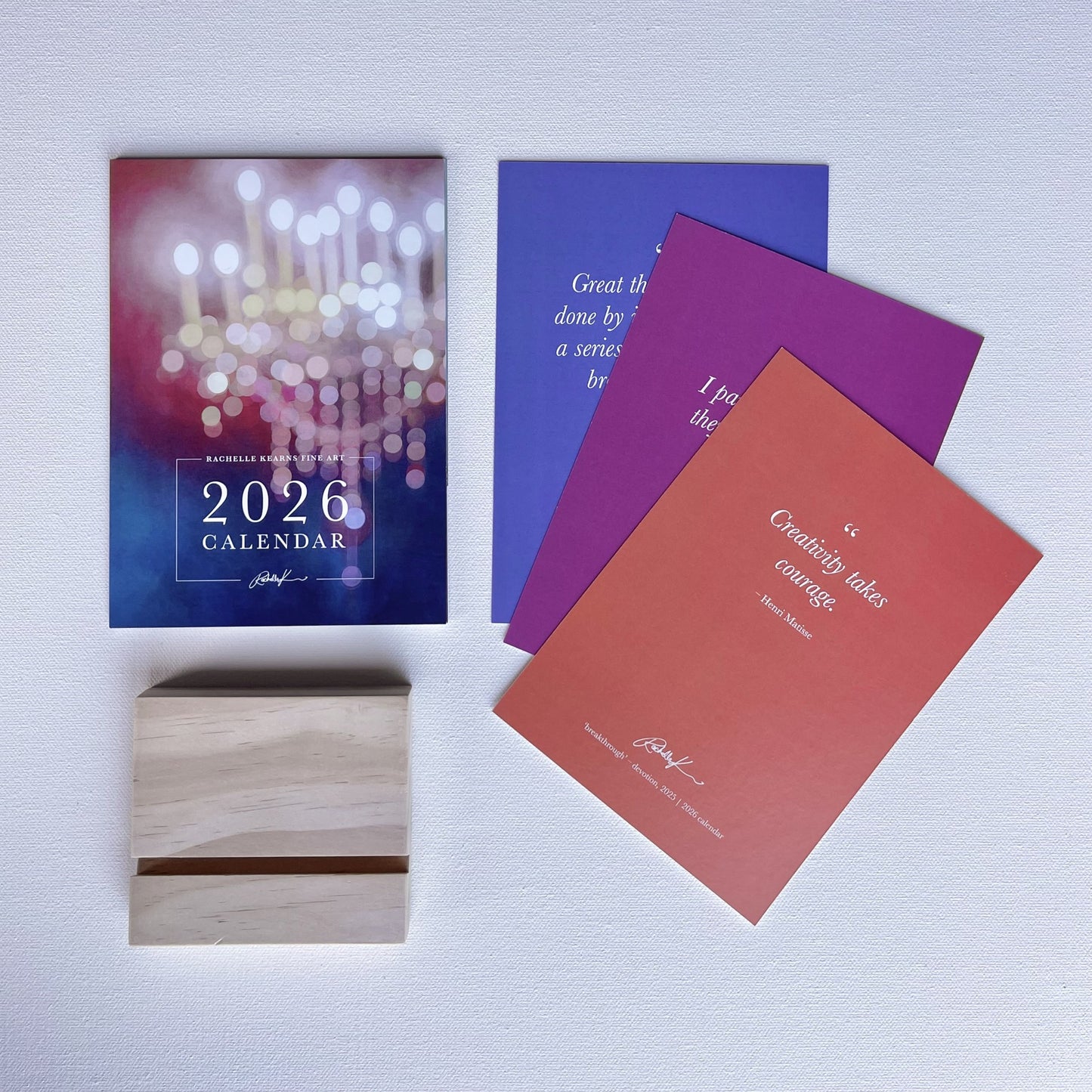 2026 Rachelle Kearns Desktop Calendar Bundle (4 calendars and stands) PREORDER