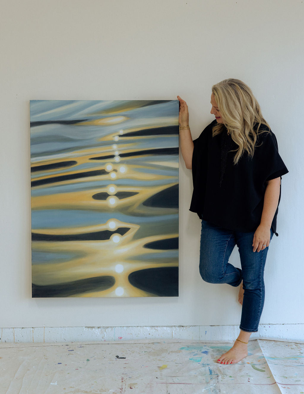 Original Painting from the Stillwater Series, 'Glitter Line'